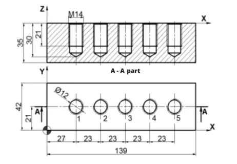 Example of left tapping cycle