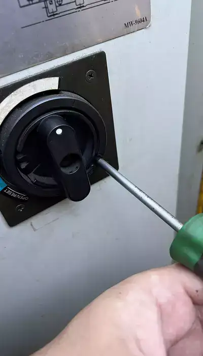 Use Screw driver to open door